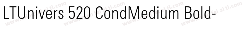 LTUnivers 520 CondMedium Bold字体转换